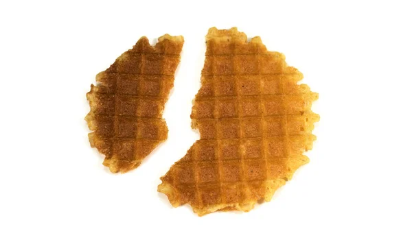 Beyaz Arkaplanda Izole Edilmiş Waffle — Stok fotoğraf