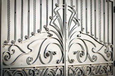 süslü Ferforje metal geçit dekorasyon unsurları