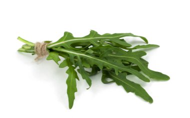 Beyaz arkaplanda kişniş demeti