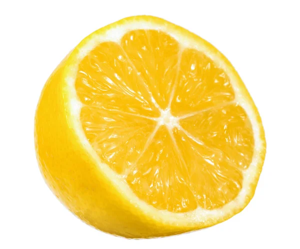 Citron Isolerad Vit Bakgrund — Stockfoto