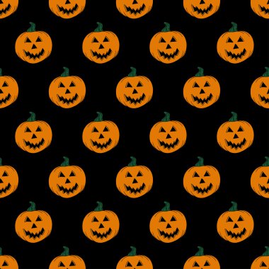 Cadılar Bayramı balkabağı deseni