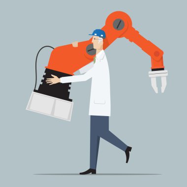 Fabrika otomasyon kavramı. 