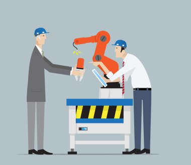 Fabrika otomasyon kavramı. 