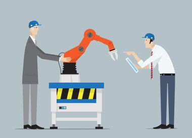 Fabrika otomasyon kavramı. 