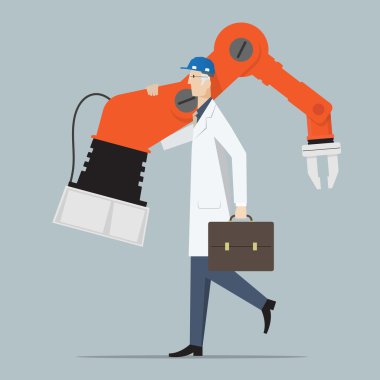 Fabrika otomasyon kavramı.