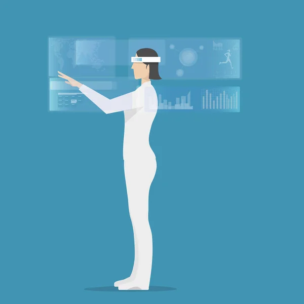 Virtual Reality Concept — Stock Vector
