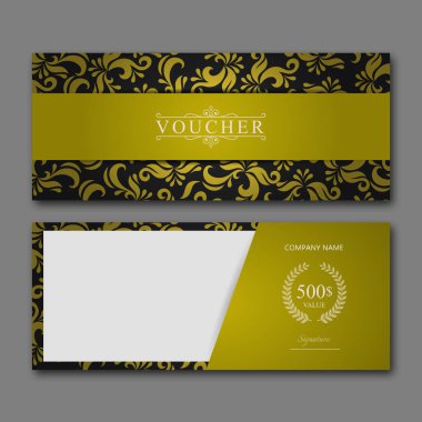 Hediye çeki şablonu.