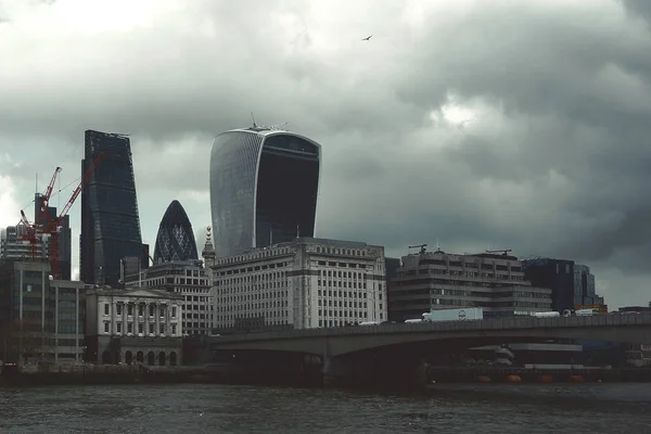 City of London obchodní oblast Panorama. — Stock fotografie