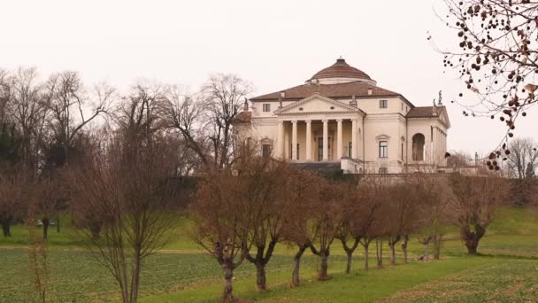 Vicenza, Włochy - 13 marzec 2017 - Villa Capra La Rotonda w Vicenza, Włochy. — Wideo stockowe