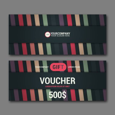 Hediye çeki şablonu.