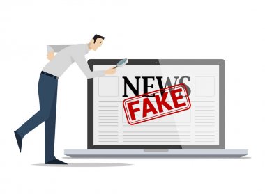 Checking Fake News Concept. clipart