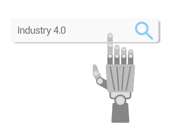 Buscando Concepto Industria 4.0 — Vector de stock