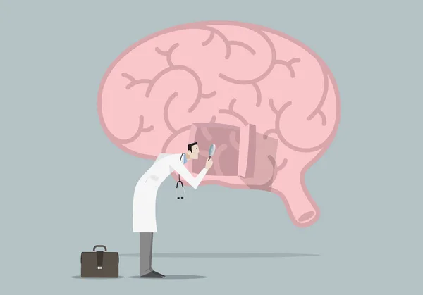 Concepto de Investigación de Enfermedades Cerebrales — Archivo Imágenes Vectoriales