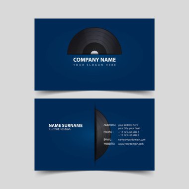 Vinil plak kartvizit şablonu.