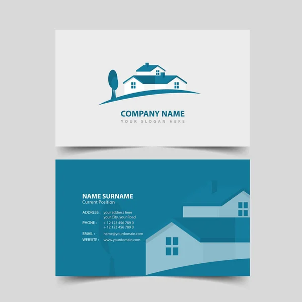 Realtor Business card szablon projektu. — Wektor stockowy