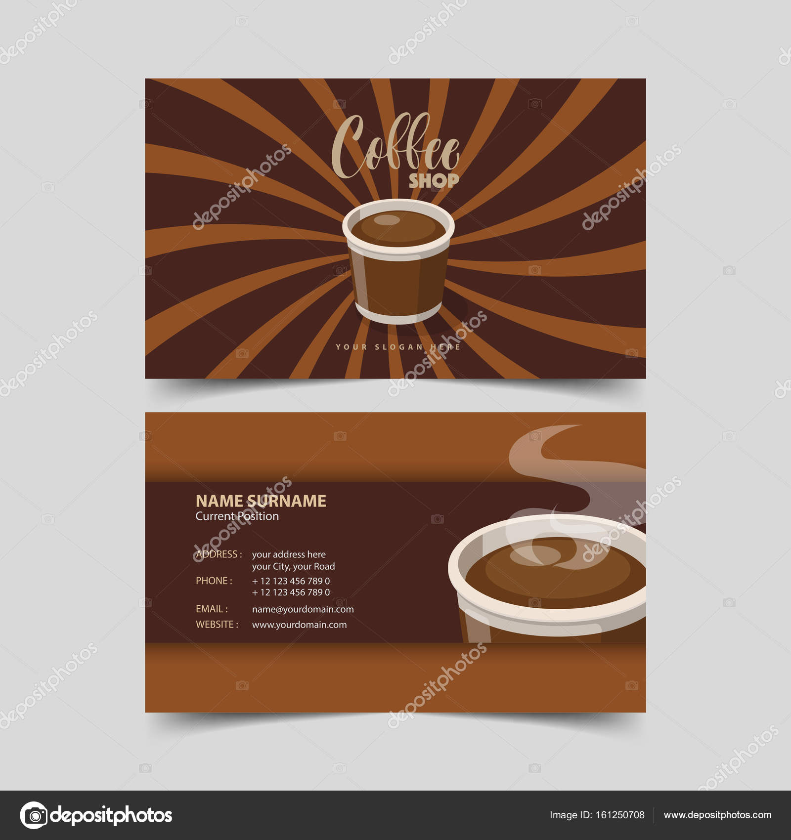 Business card coffee design