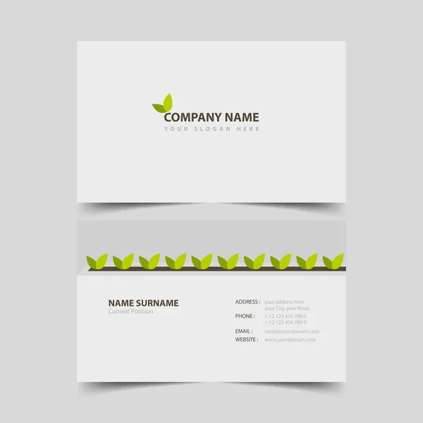 Gardener business card design template. — Stock Vector