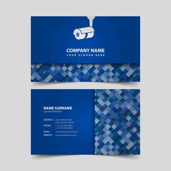 Системы видеонаблюдения компании Business Card Design Templat — стоковый вектор