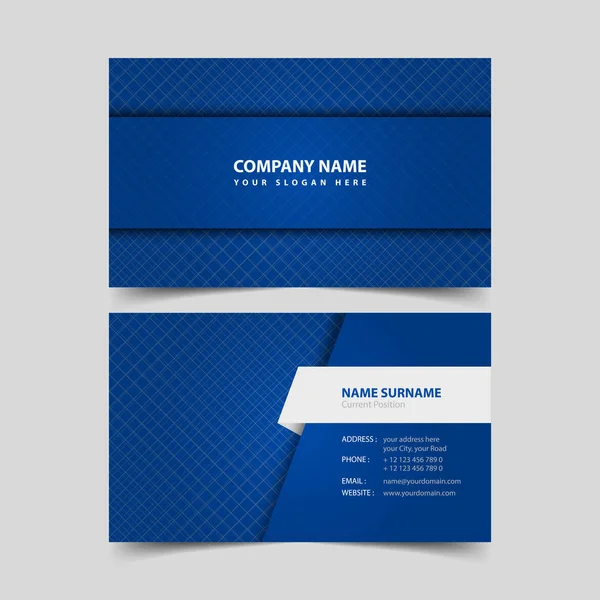 Company Business Card Design Template. — Stock Vector