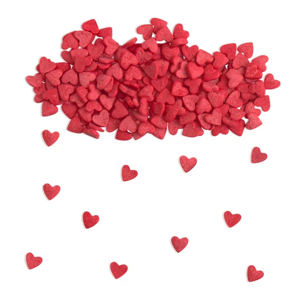 Şeker sprinkles yağmurdan Kalpler Telifsiz Stok Imajlar
