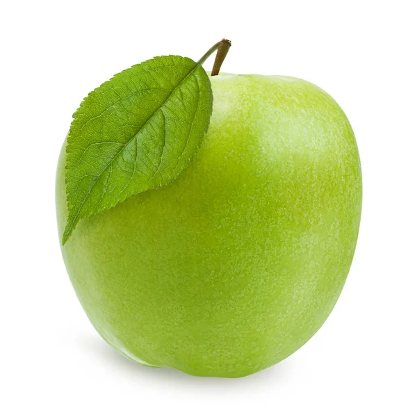 Зелене яблуко ізольоване над білим Ліцензійні Стокові Зображення