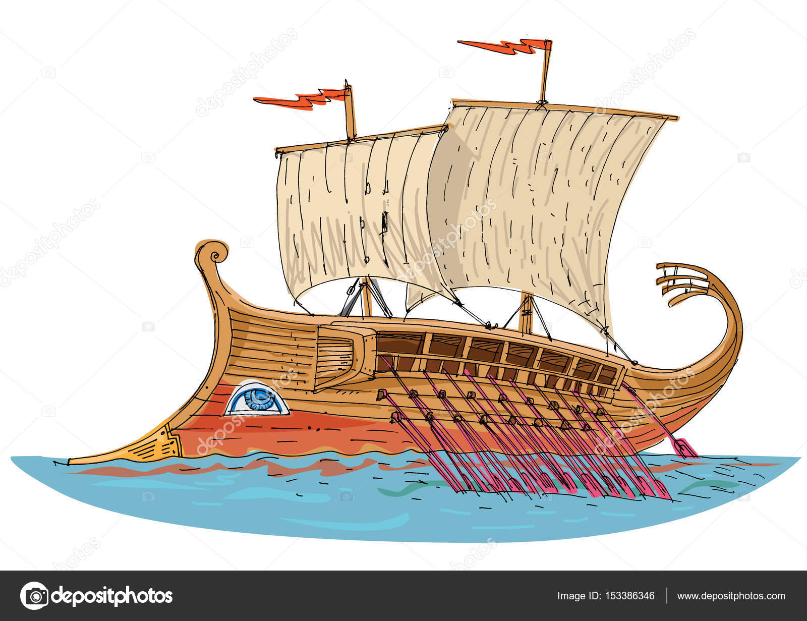 Roman Ship Clipart