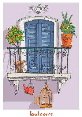 Şirin vintage balkon