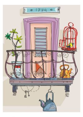 Şirin vintage balkon