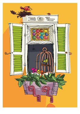 Şirin vintage balkon