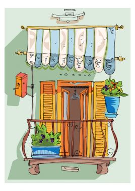 Şirin vintage balkon