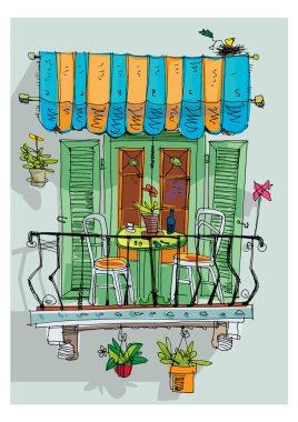 Şirin vintage balkon