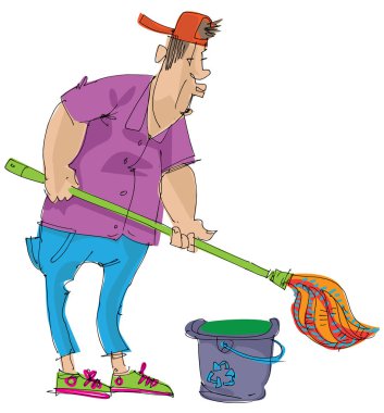 Otel hizmet personeli Zemin Temizleme