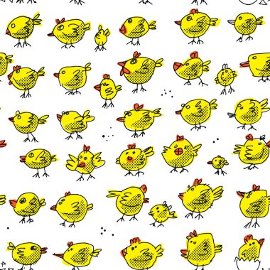 sevimli tavuk arka plan - kesintisiz çizgi film