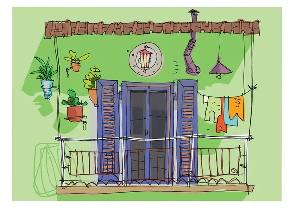 Şirin vintage balkon
