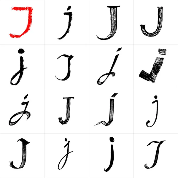 Vectorletters Handgetekende Letters Brieven Getekend Met Spuitbus Inktpen Markeerstiften Andere — Stockvector