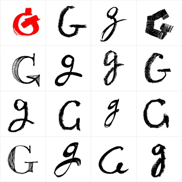 Lettres Vectorielles Lettres Dessinées Main Lettres Dessinées Aide Vaporisateur Encrier — Image vectorielle
