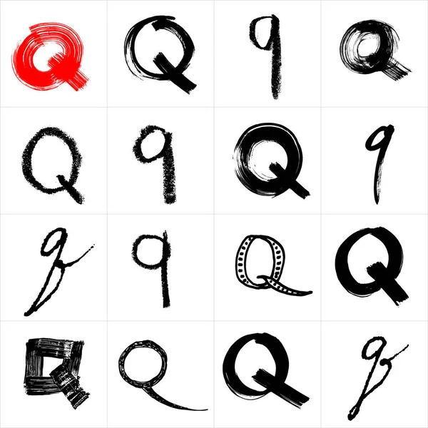 Vectorletters Handgetekende Letters Brieven Getekend Met Spuitbus Inktpen Markeerstiften Andere — Stockvector