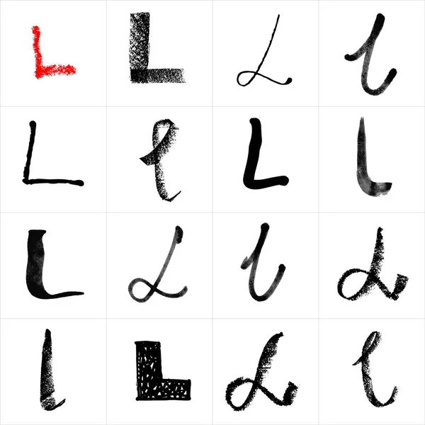 Vektorbetűk Kézzel Rajzolt Betűk Levelek Segítségével Rajzolt Spray Doboz Tinta Vektor Grafikák