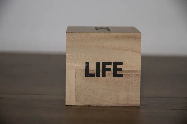 Disfruta Buena Vida Amor Vida Mensajes Inspiradores Positivos Sobre Cubos — Foto de Stock