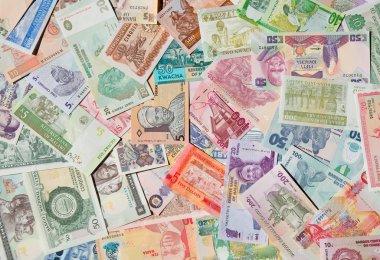 renkli Afrika banknotlar