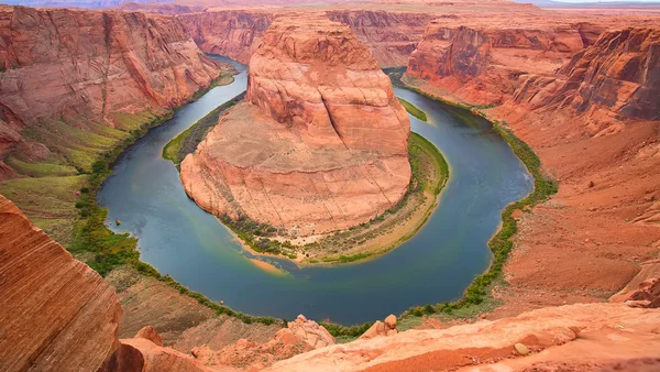 Знаменитый каньон подкова — стоковое фото