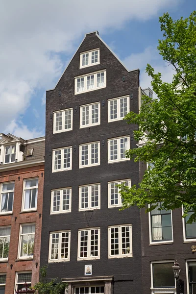 Traditionelle häuser von amsterdam — Stockfoto