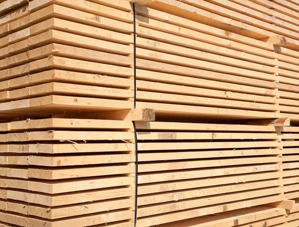 Pregos em madeira serrada — Fotografia de Stock