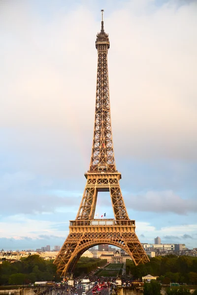 Sunset, az Eiffel-torony — Stock Fotó