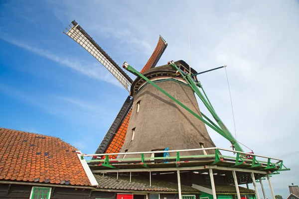 Antichi mulini a vento vicino Kinderdijk — Foto Stock