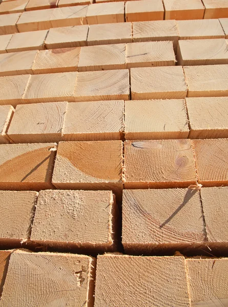 Pregos em madeira serrada — Fotografia de Stock