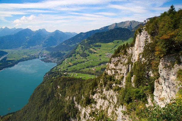 Landschap in de Walensee regio — Stockfoto