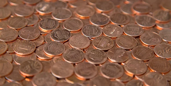 Pile of US coins — Stock Photo, Image