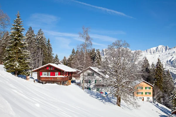 Tél a svájci Alpokban — Stock Fotó