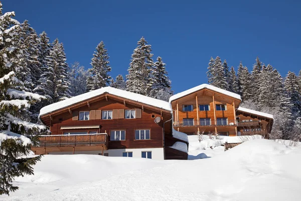 Invierno en los alpes suizos — Foto de Stock